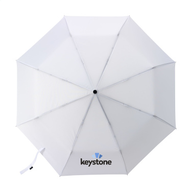 Logo trade corporate gifts picture of: Michigan foldable RCS RPET umbrella 21 inch