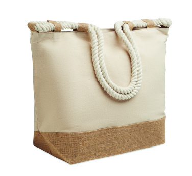 Logo trade promotional merchandise image of: Canvas beach bag