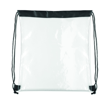 Logo trade promotional products picture of: Transparent drawstring bag