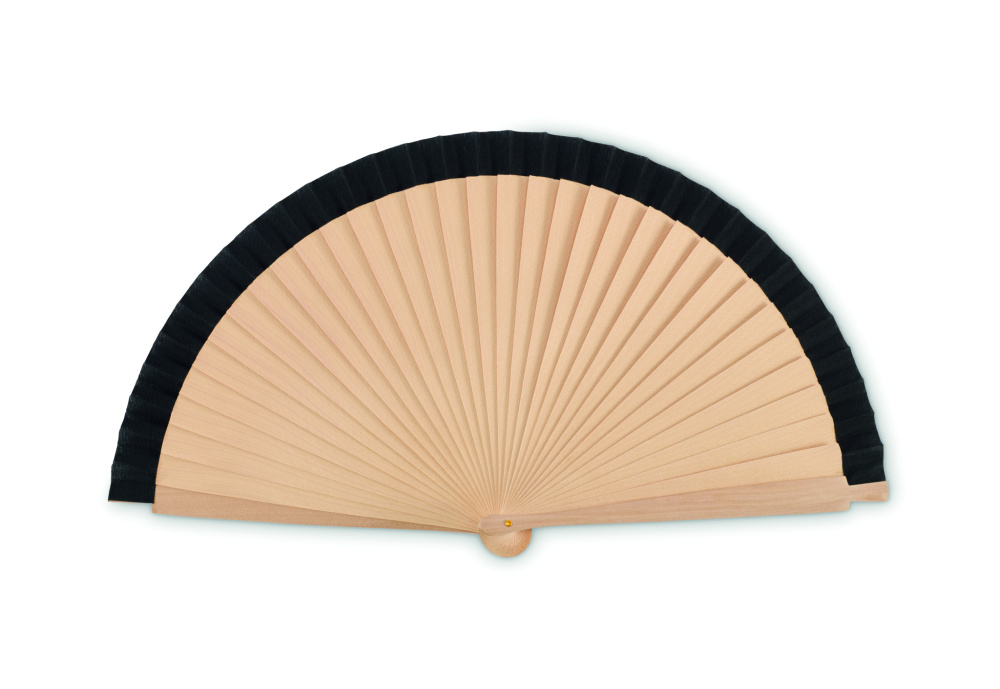 Logo trade promotional items picture of: Wooden hand fan