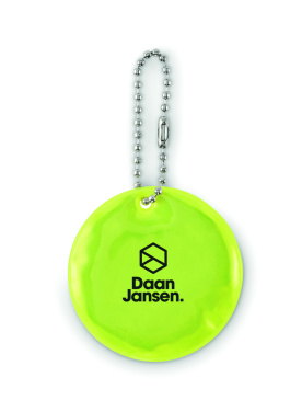 Logotrade promotional giveaway picture of: Round reflective keyring