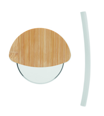 Logotrade advertising product picture of: Round bamboo pizza cutter