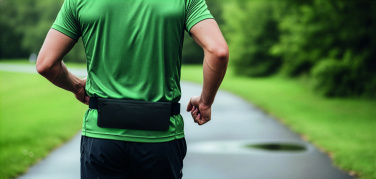 Logotrade promotional products photo of: Sports waist bag 600D RPET