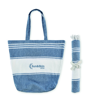 Logotrade business gift image of: Beach bag with hammam towel