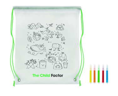 Logo trade promotional items picture of: Non woven kids bag with pens