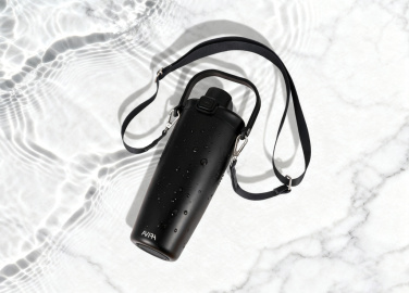 Logo trade advertising products image of: Avira Ayala RCS re-steel duosip lockable crossbody tumbler