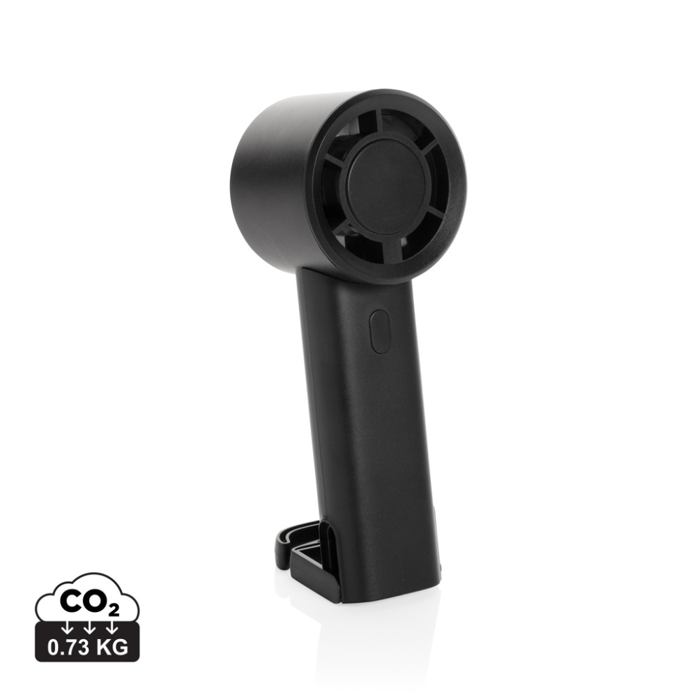 Logotrade promotional giveaway image of: Twist RCS recycled plastic re-chargeable portable fan