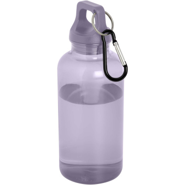 Logo trade promotional items image of: Oregon 400 ml RCS certified recycled plastic water bottle with carabiner