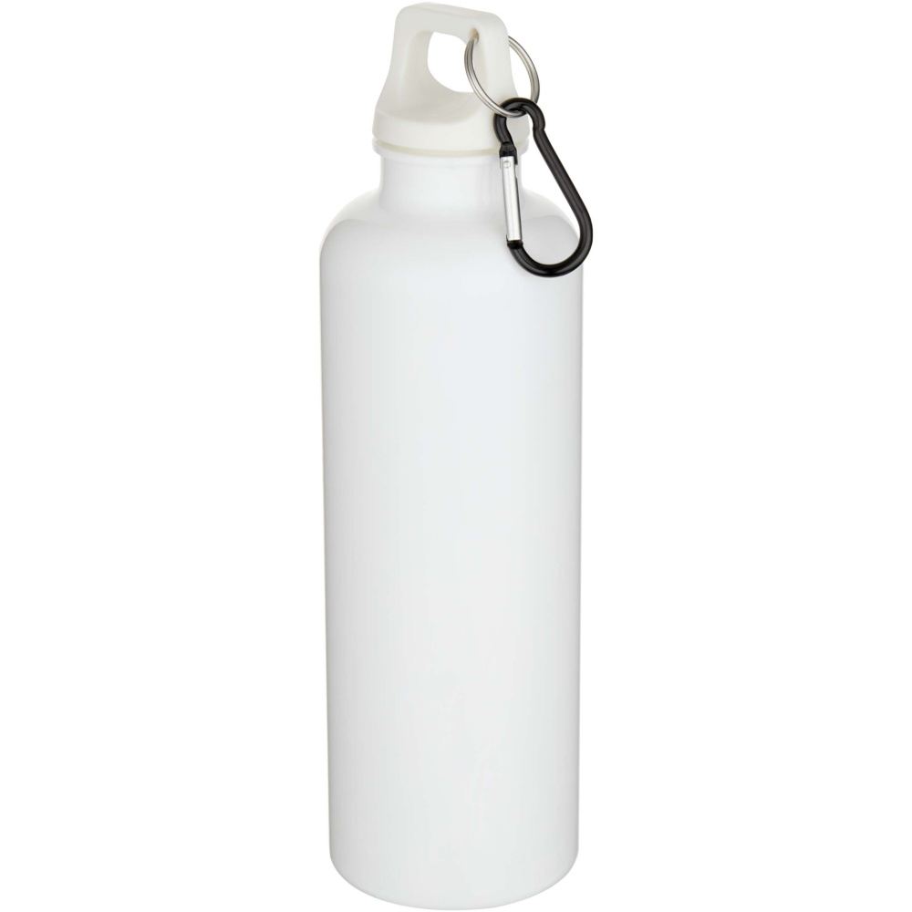 Logotrade corporate gift image of: Oregon 750 ml solid colour RCS recycled plastic water bottle with carabiner
