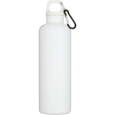 Logo trade promotional merchandise photo of: Oregon 750 ml solid colour RCS recycled plastic water bottle with carabiner