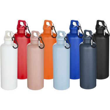 Logo trade corporate gifts picture of: Oregon 750 ml solid colour RCS recycled plastic water bottle with carabiner