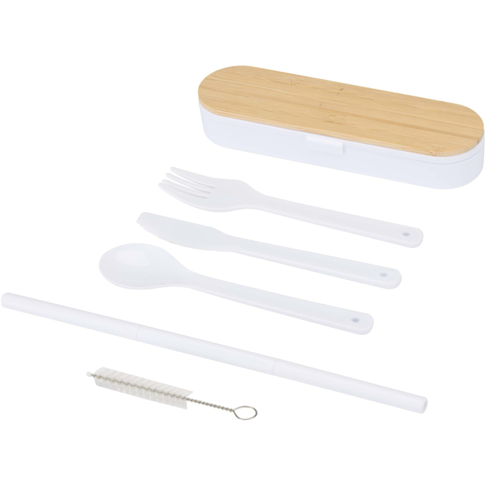Logotrade promotional gift picture of: Runa cutlery set with bamboo lid