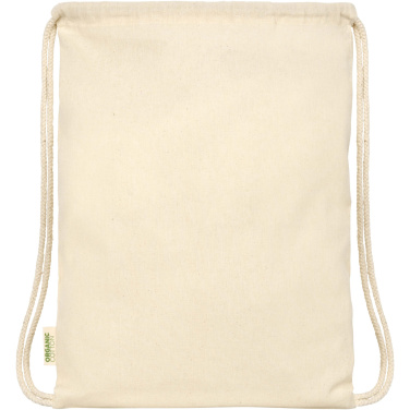 Logo trade promotional products picture of: Odisha 100 g/m² OCS organic drawstring bag 5L
