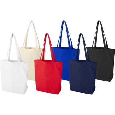 Logo trade promotional gifts picture of: Odisha 180 g/m² OCS organic wide bottom tote bag 11L