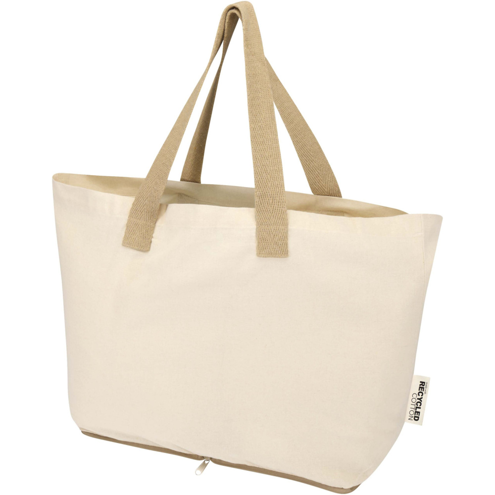 Logotrade promotional product image of: Sierra 140 g/m² GRS recycled foldable cotton tote bag 7L