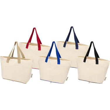 Logotrade promotional gift image of: Sierra 140 g/m² GRS recycled foldable cotton tote bag 7L