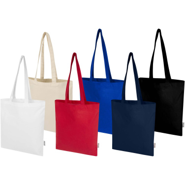 Logo trade corporate gift photo of: Peru Blend 180 g/m² GRS recycled cotton tote bag 7L