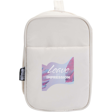 Logotrade promotional gift image of: Puffer GRS recycled hangable toiletry bag 8L