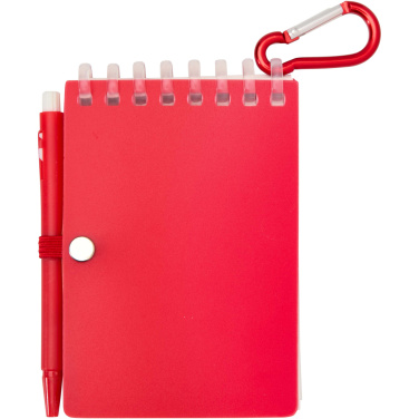 Logo trade promotional items image of: Lig Mini recycled outdoor soft cover notebook and ballpoint pen set (black ink)