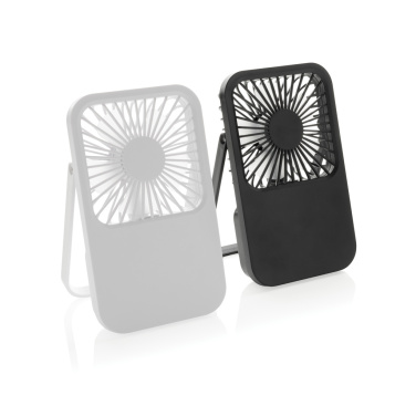 Logo trade promotional item photo of: Aervina RCS recycled plastic re-chargeable desk fan