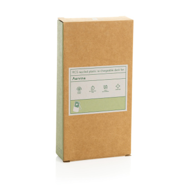 Logotrade promotional giveaway picture of: Aervina RCS recycled plastic re-chargeable desk fan