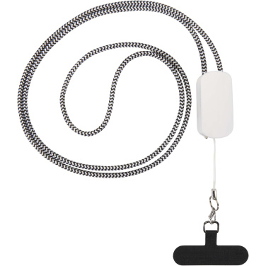 Logo trade promotional merchandise picture of: Anser recycled plastic smartphone lanyard with 27W 5-in-1 built-in cable