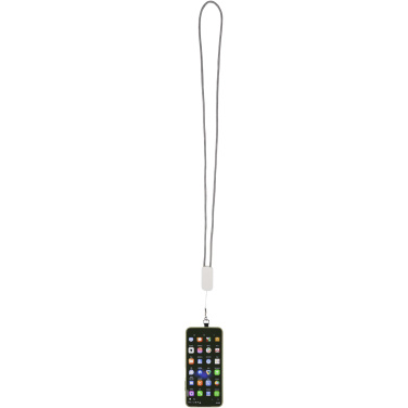 Logotrade promotional merchandise image of: Anser recycled plastic smartphone lanyard with 27W 5-in-1 built-in cable