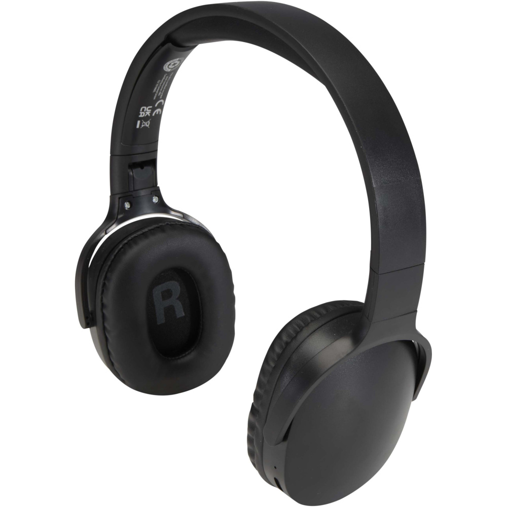 Logotrade business gift image of: Ancha recycled plastic over-ear wireless Bluetooth® headset