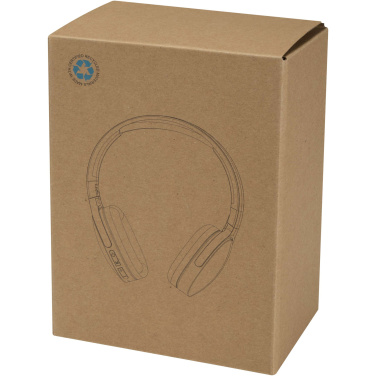 Logo trade promotional giveaways image of: Ancha recycled plastic over-ear wireless Bluetooth® headset