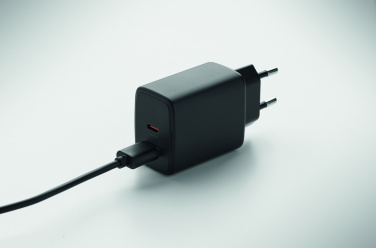 Logo trade promotional merchandise picture of: EU 2-pole wall adapter/charger