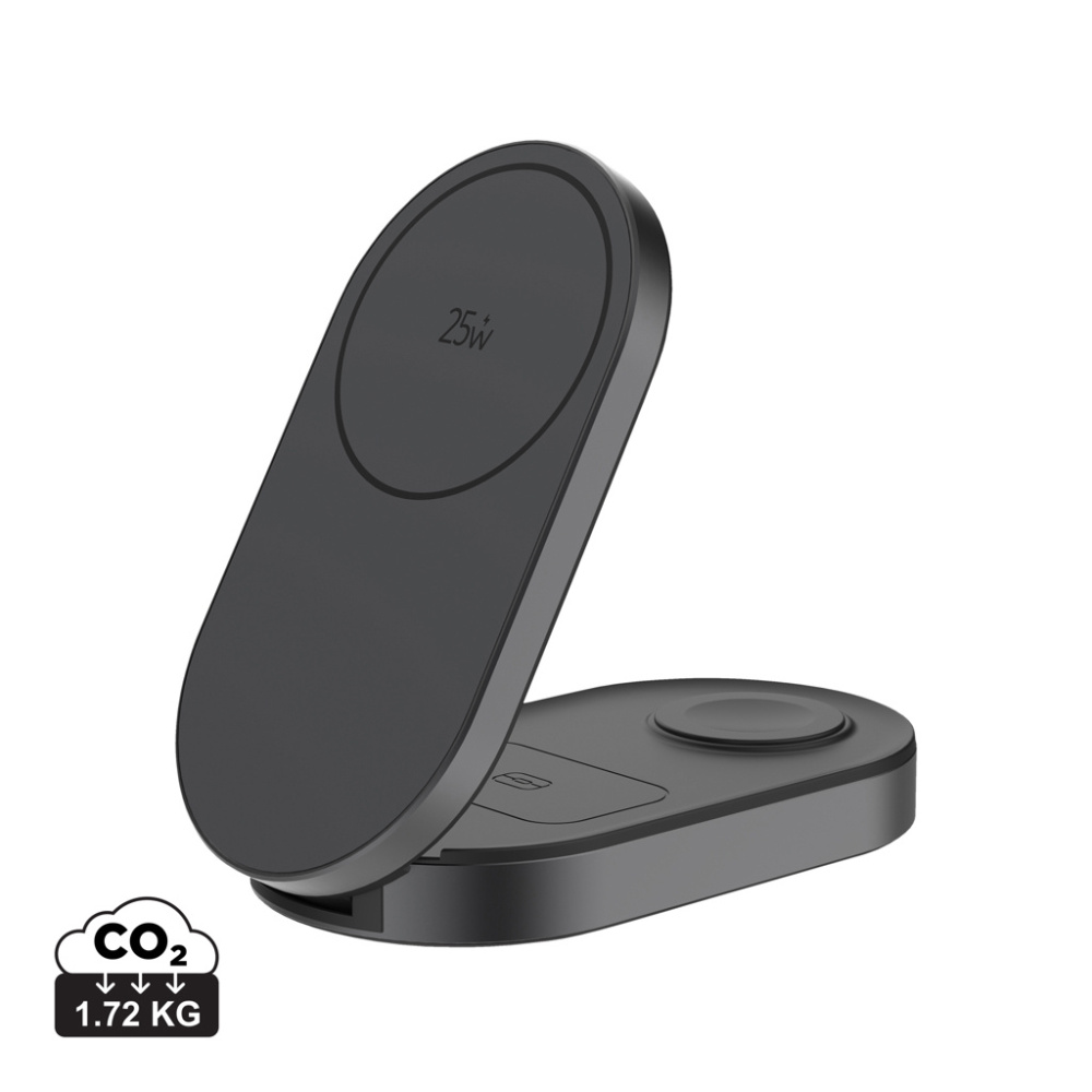 Logo trade business gifts image of: Quantum ultra-fast 3-in-1 25W Foldable Wireless Charger
