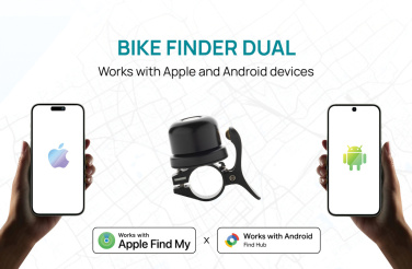 Logo trade promotional gift photo of: Bike finder Dual RCS bike bell with worldwide locating