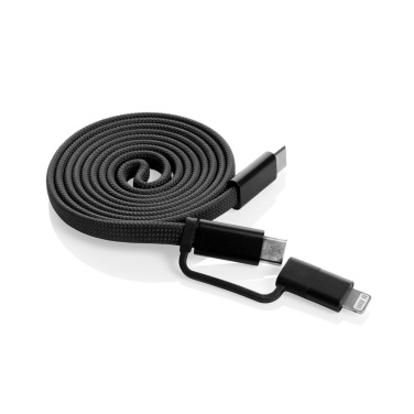 Logotrade promotional products photo of: Arc RCS recycled Ultra-thin 60W 2 in 1 magnetic cable