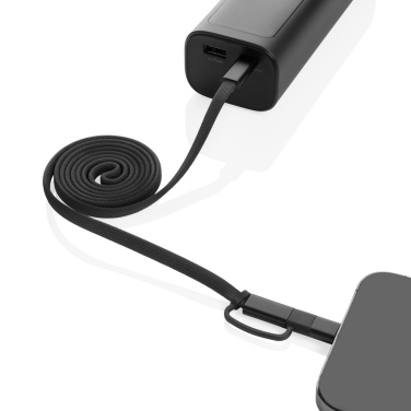 Logotrade corporate gift image of: Arc RCS recycled Ultra-thin 60W 2 in 1 magnetic cable