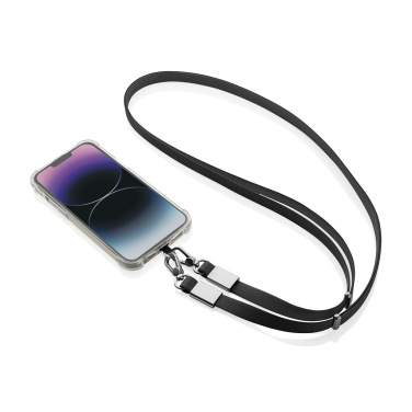 Logo trade promotional item photo of: Nivo RCS recycled PET Crossbody lanyard