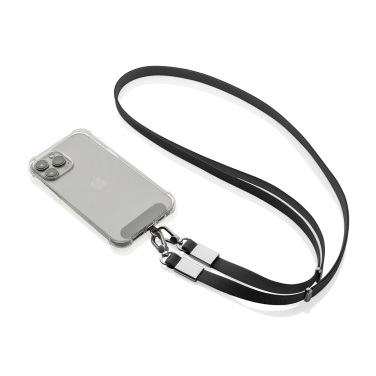 Logo trade corporate gifts picture of: Nivo RCS recycled PET Crossbody lanyard