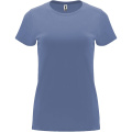 Capri short sleeve women's t-shirt, Blue Denim