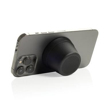 Logo trade promotional item photo of: Nivio RCS recycled aluminum magnetic 5W Speaker