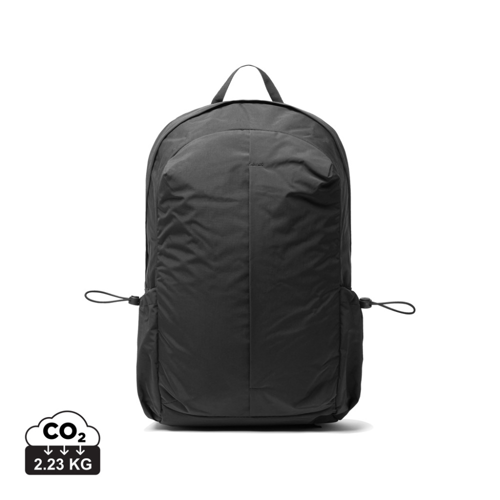 Logotrade promotional merchandise image of: KENTO URBAN RCS recycled nylon 15.6 inch Backpack with front