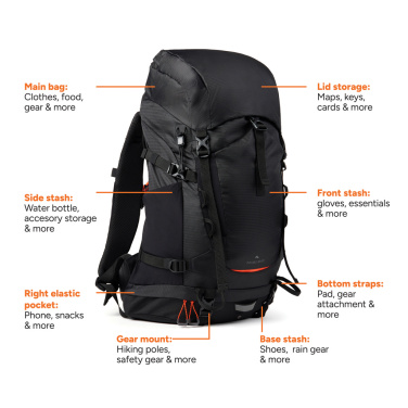 Logo trade business gifts image of: Nordic Drift Trail RCS backpack 33L