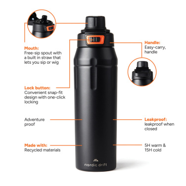 Logo trade promotional products picture of: Nordic Drift Trail RCS Insulated Lockable Sports Bottle