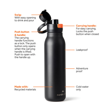 Logotrade promotional product image of: Nordic Drift Trail RCS Single Wall Water Bottle 750ml