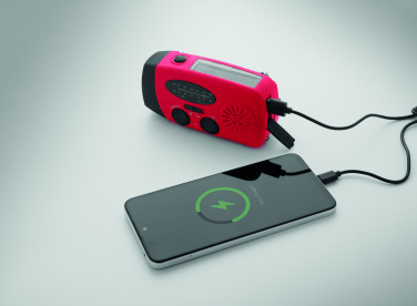 Logo trade promotional merchandise picture of: Portable radio SOS with LED torch