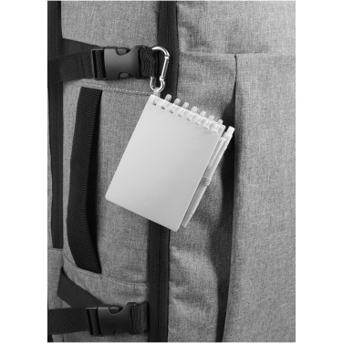 Logotrade promotional item image of: Lig Mini recycled outdoor soft cover notebook and ballpoint pen set (black ink)