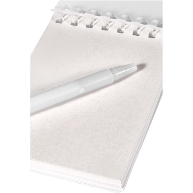 Logo trade promotional product photo of: Lig Mini recycled outdoor soft cover notebook and ballpoint pen set (black ink)