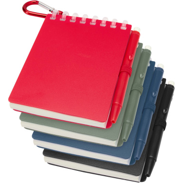 Logotrade promotional gift picture of: Lig Mini recycled outdoor soft cover notebook and ballpoint pen set (black ink)