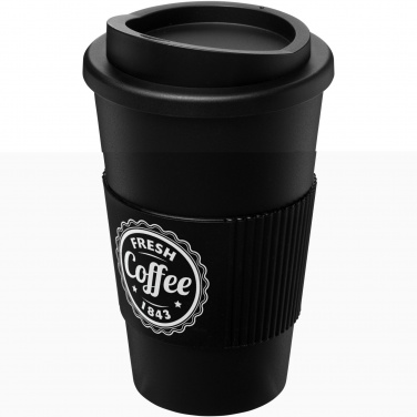 Logo trade meene pilt: Americano® 350 ml silikoonist võruga kohvitops