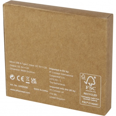 Logotrade reklaamtoote foto: Loop 5000 mAh taaskasutatud plastist akupank