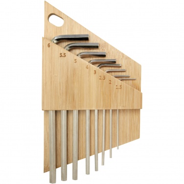 Logotrade firmakingituse foto: Bambusest kuuskantvõtmete komplekt