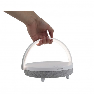 Logo trade reklaamkingitused foto: Prixtoni 4-in-1 10 W Bluetooth® kõlar LED-tule ja juhtmevaba laadimisalusega